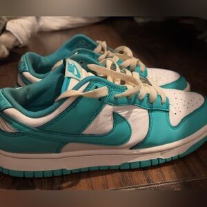 Nike Turquoise and White Athletic Shoes